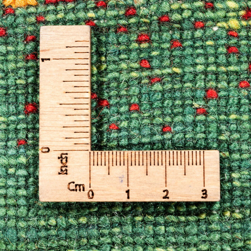 Gabbeh Teppich - Loribaft Perser - 122 x 80 cm - grün