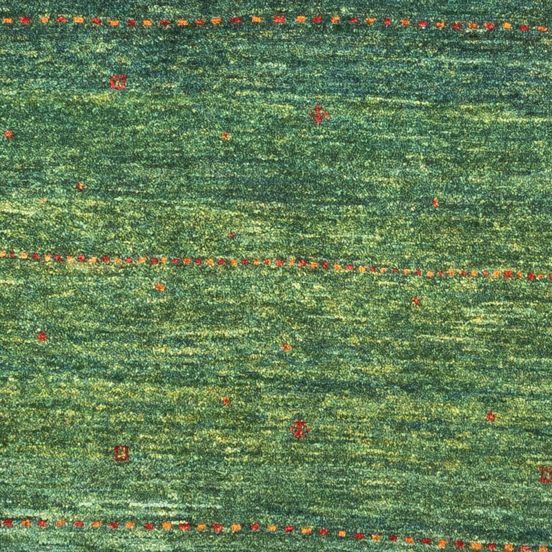 Gabbeh Teppich - Loribaft Perser - 132 x 90 cm - grün