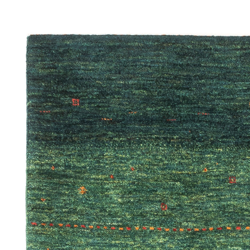 Gabbeh Teppich - Loribaft Perser - 132 x 90 cm - grün