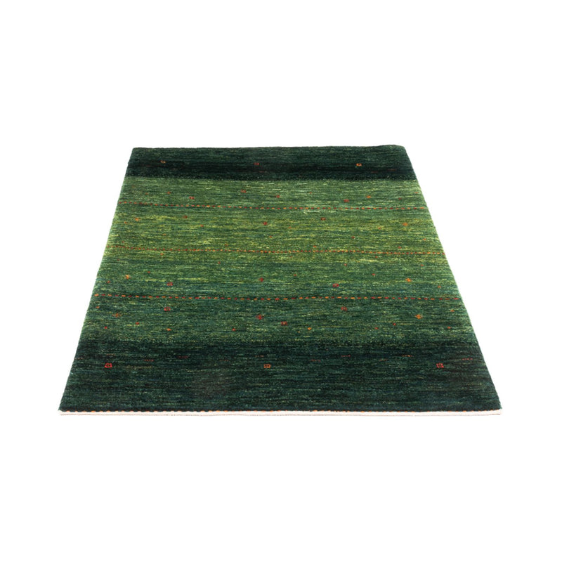 Gabbeh Teppich - Loribaft Perser - 132 x 90 cm - grün