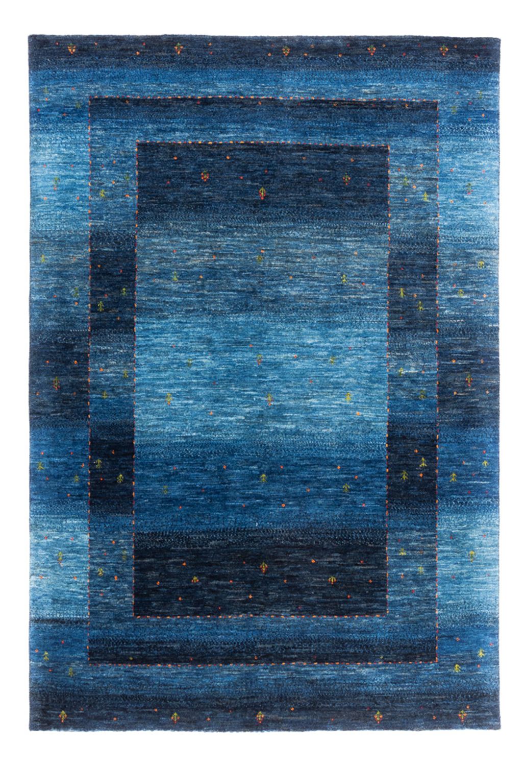 Gabbeh Teppich - Loribaft Perser - 210 x 146 cm - blau