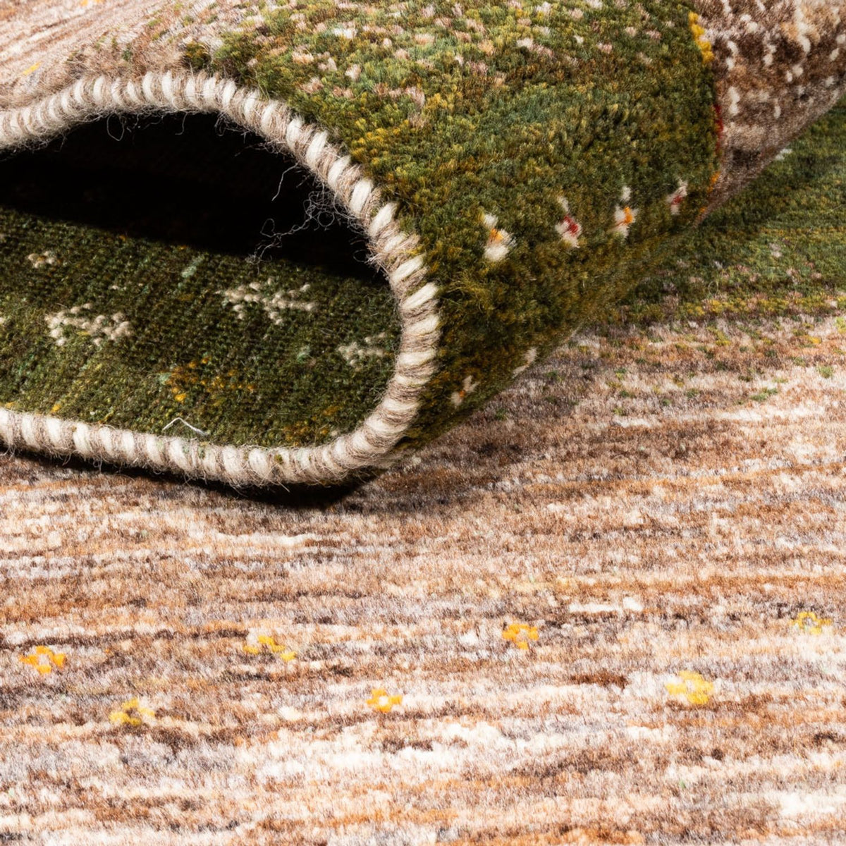 Gabbeh Teppich - Loribaft Perser - 203 x 147 cm - natur