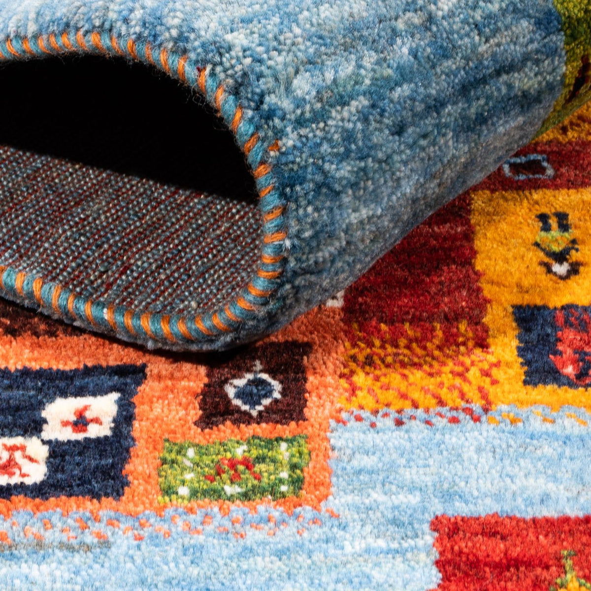 Gabbeh Teppich - Loribaft Perser - Royal - 198 x 155 cm - mehrfarbig