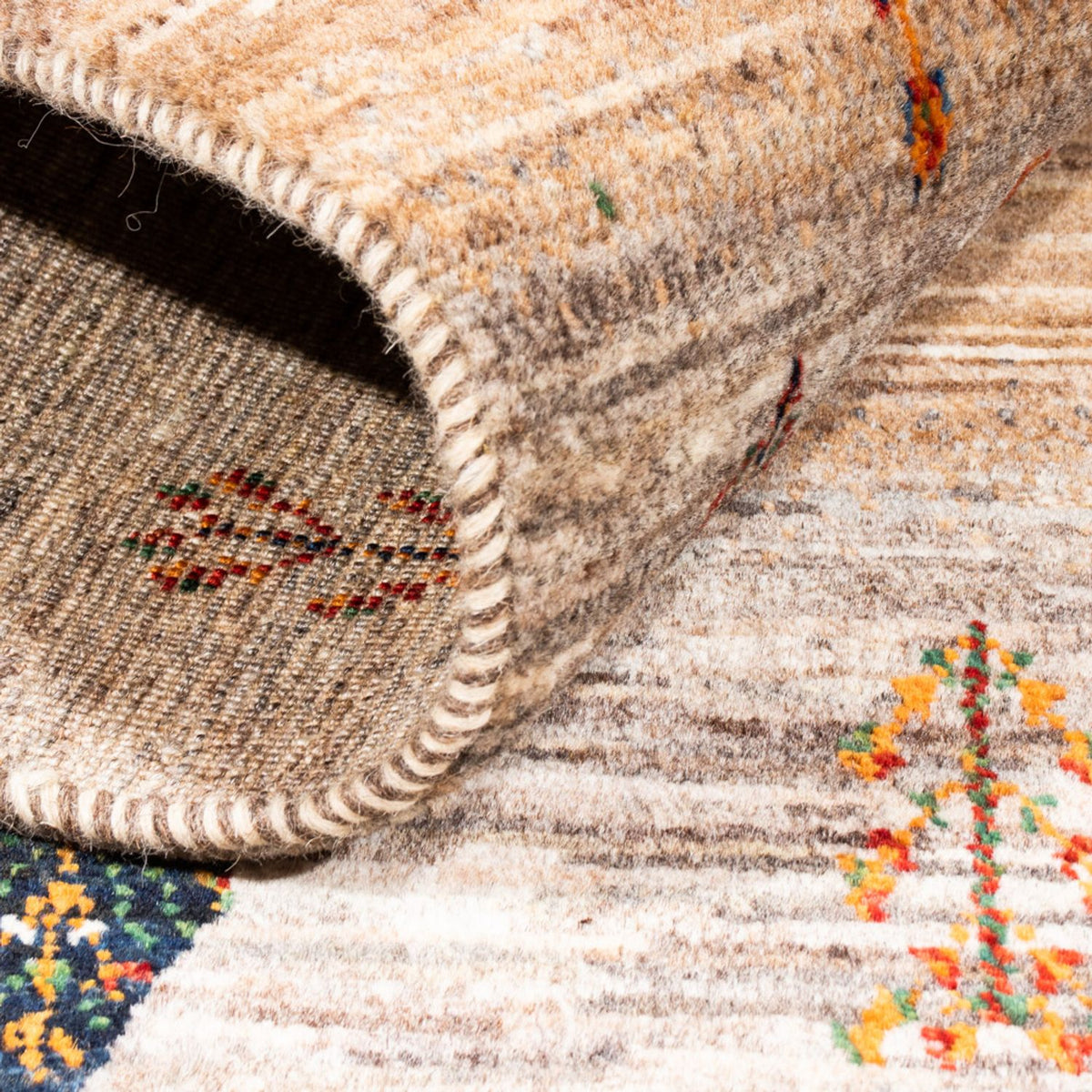 Gabbeh Teppich - Loribaft Perser - Royal - 125 x 85 cm - grau