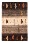 Loribaft Tappeto 88x125cm - Perserteppich Wollteppich - Rettangolo / Grigio / 88 x 125 cm Rettangolo