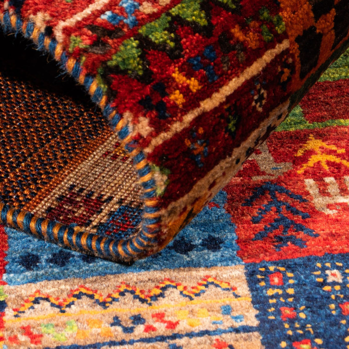 Gabbeh Teppich - Loribaft Perser - Royal - 124 x 80 cm - mehrfarbig