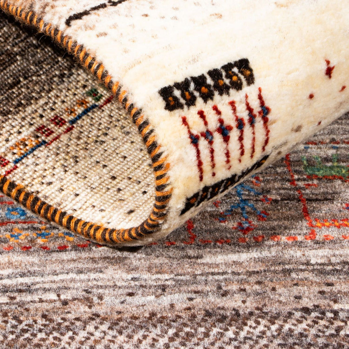 Gabbeh Teppich - Loribaft Perser - Royal - 137 x 85 cm - braun