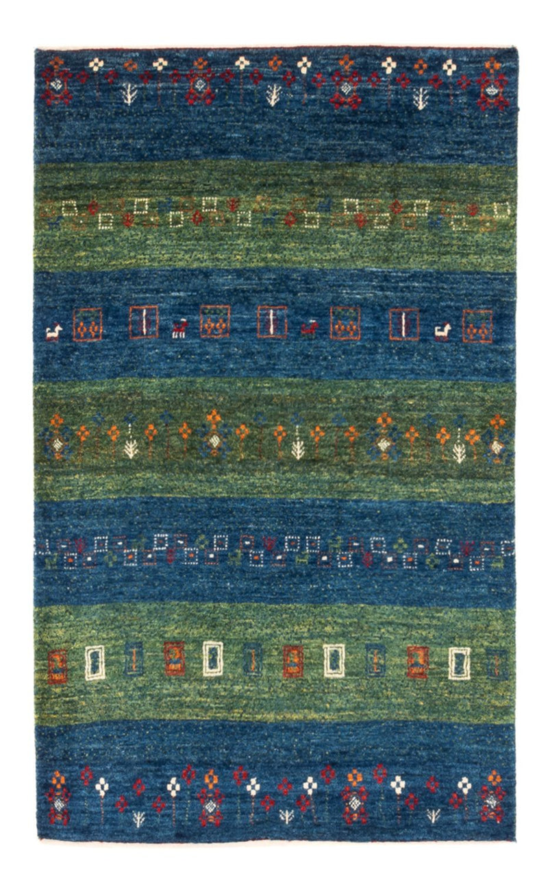 Gabbeh Teppich - Loribaft Perser - Royal - 130 x 85 cm - blau