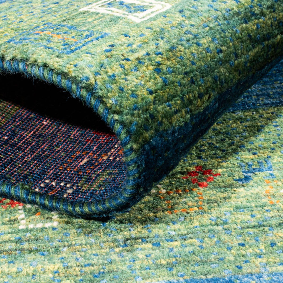 Gabbeh Teppich - Loribaft Perser - Royal - 130 x 85 cm - blau