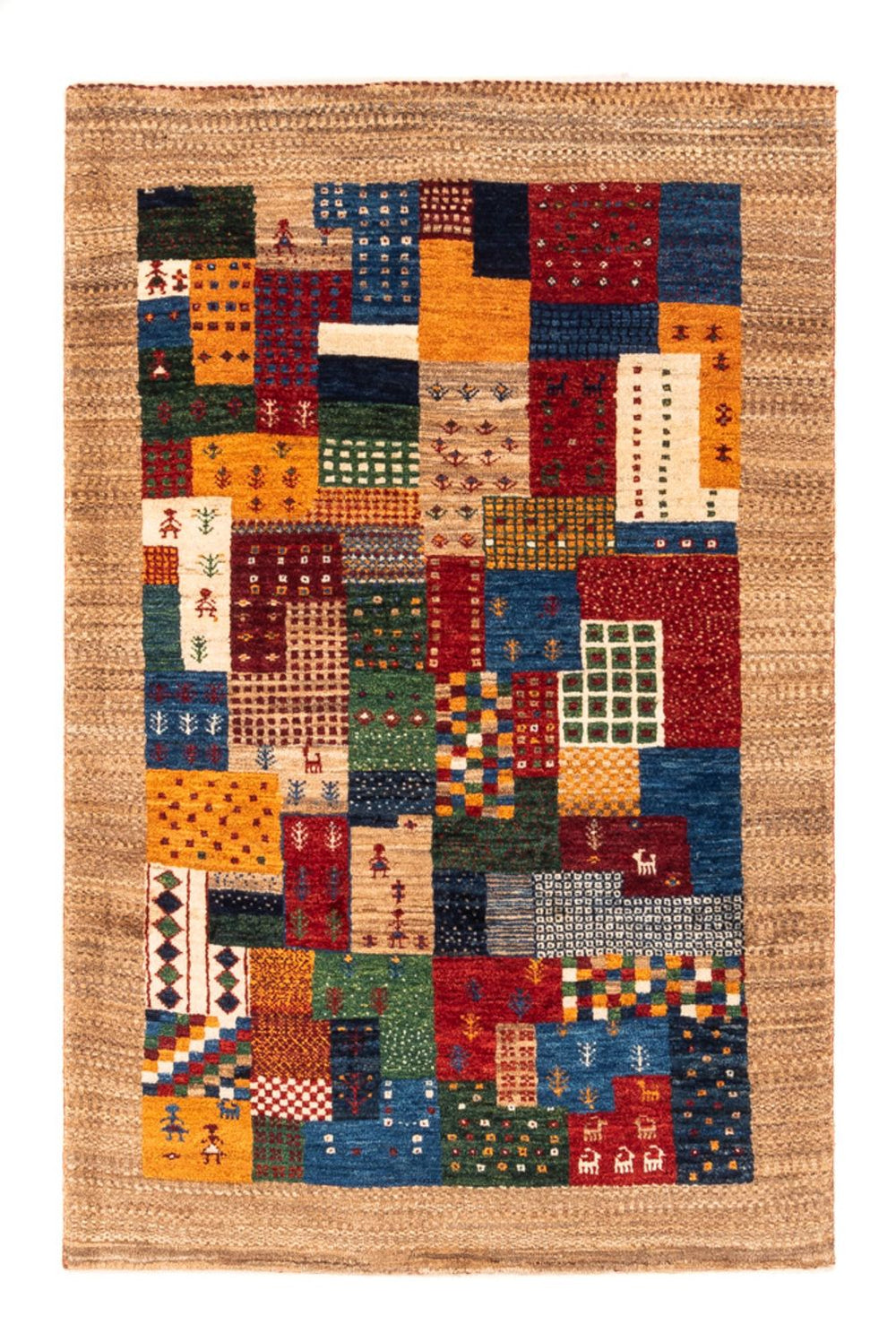 Gabbeh Teppich - Loribaft Perser - Royal - 123 x 82 cm - mehrfarbig