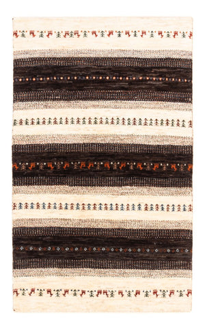 Gabbeh Teppich - Loribaft Perser - Royal - 128 x 81 cm - grau