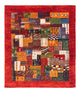Gabbeh Teppich - Loribaft Perser - Royal quadratisch  - 123 x 110 cm - mehrfarbig