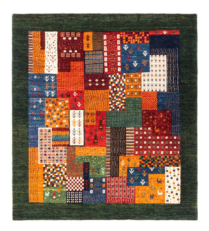 Gabbeh Teppich - Loribaft Perser - Royal - 130 x 122 cm - mehrfarbig