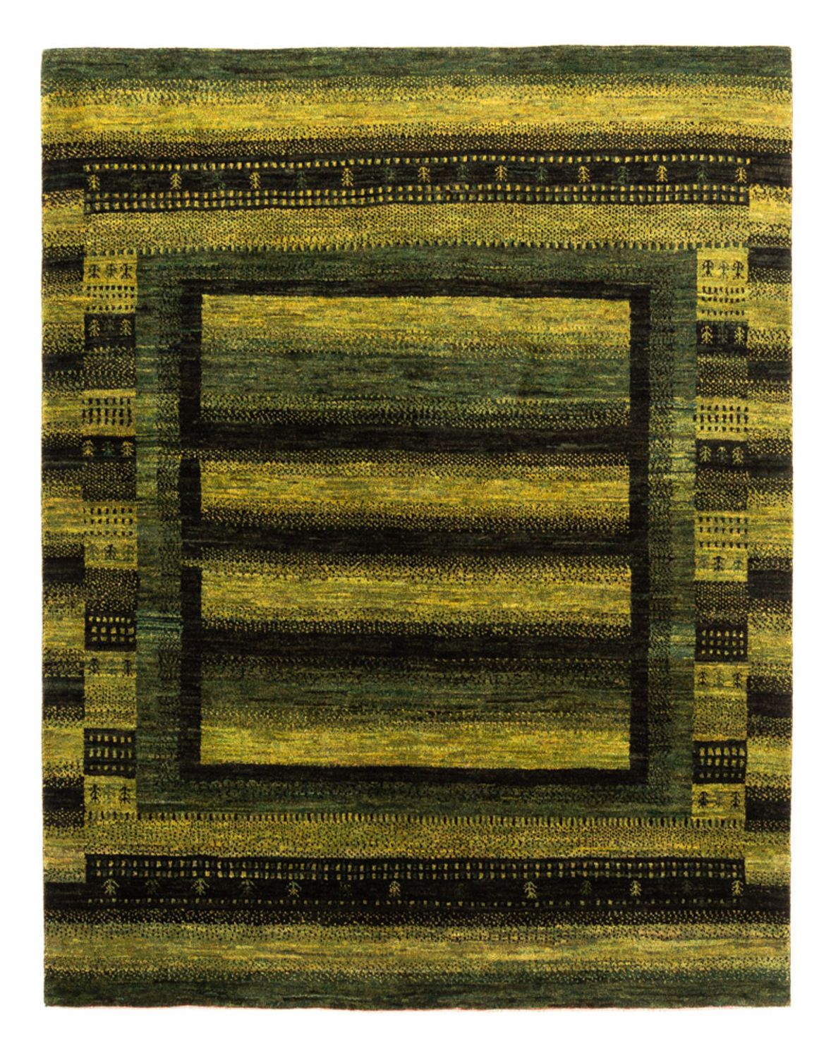 Gabbeh Teppich - Loribaft Perser - Royal - 199 x 154 cm - grün