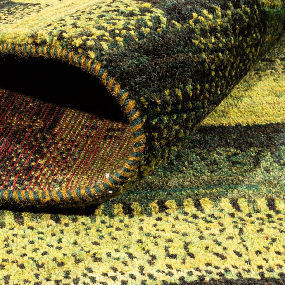 Gabbeh Teppich - Loribaft Perser - Royal - 199 x 154 cm - grün