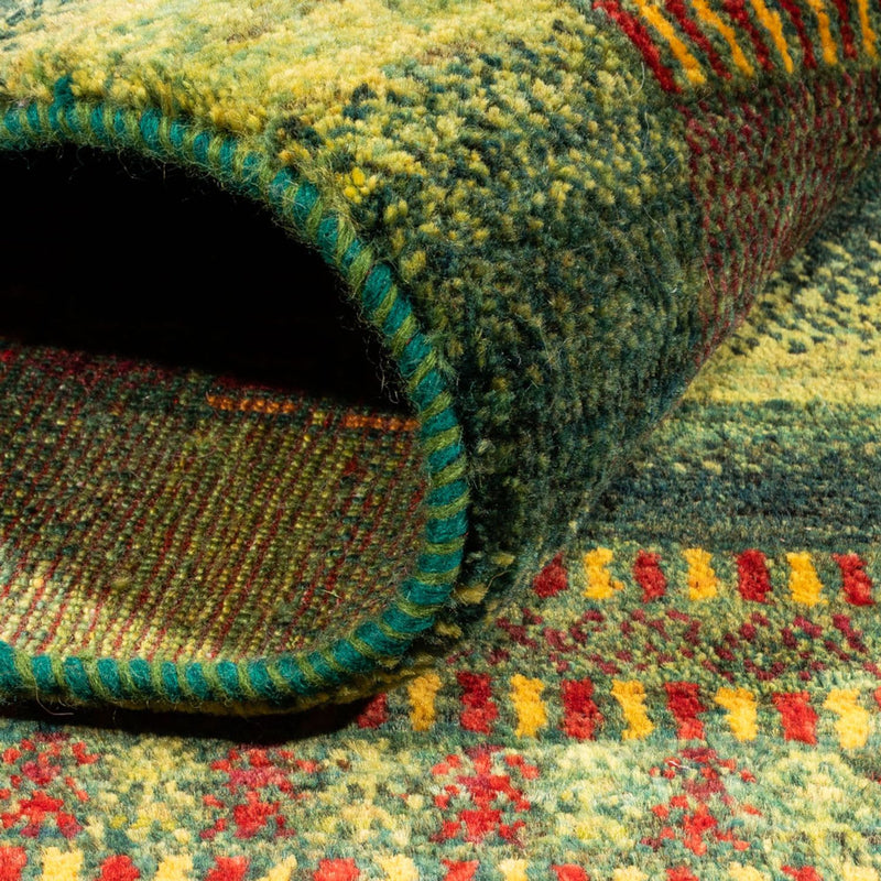 Gabbeh Teppich - Loribaft Perser - Royal - 192 x 165 cm - grün