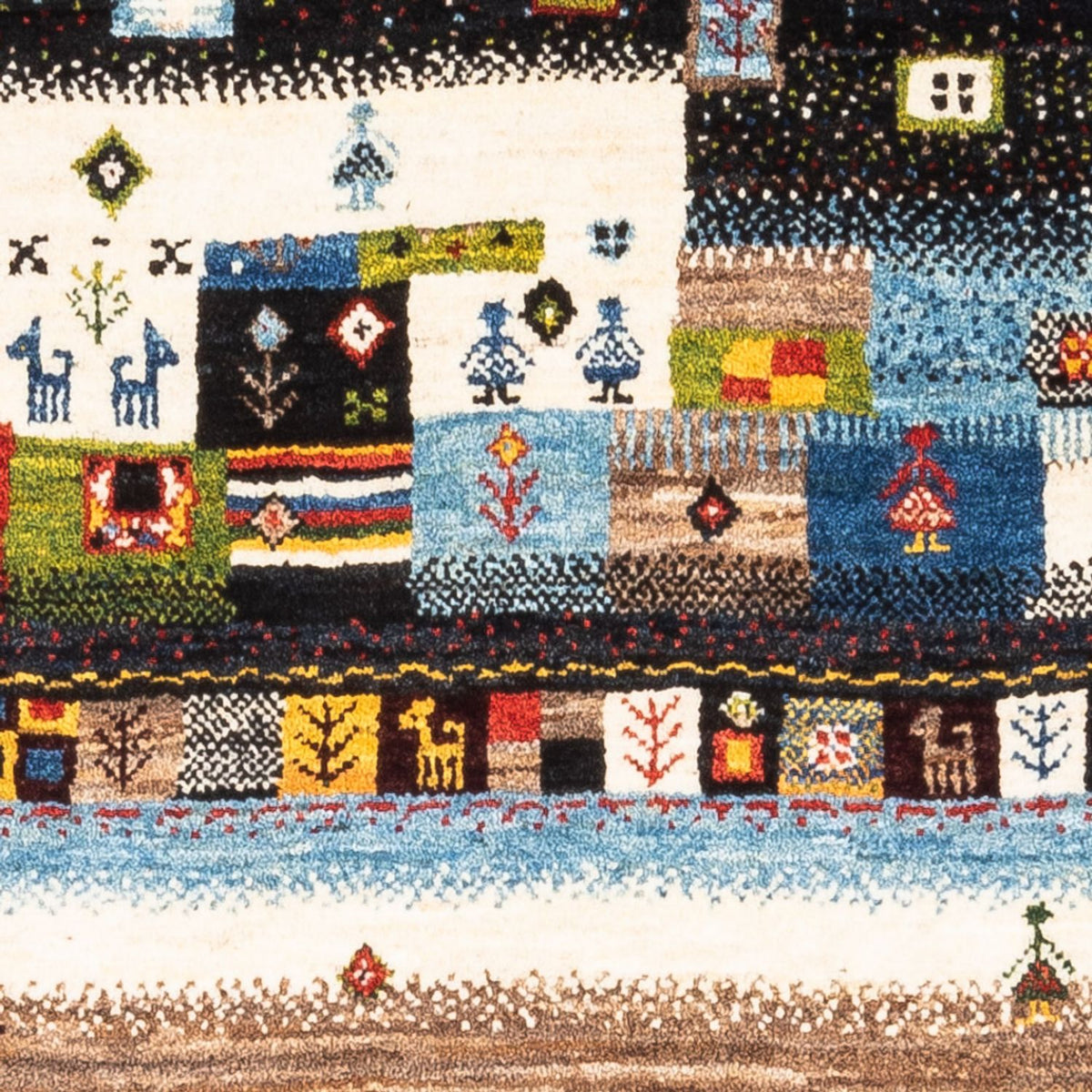 Gabbeh Teppich - Loribaft Perser - Royal - 132 x 85 cm - mehrfarbig