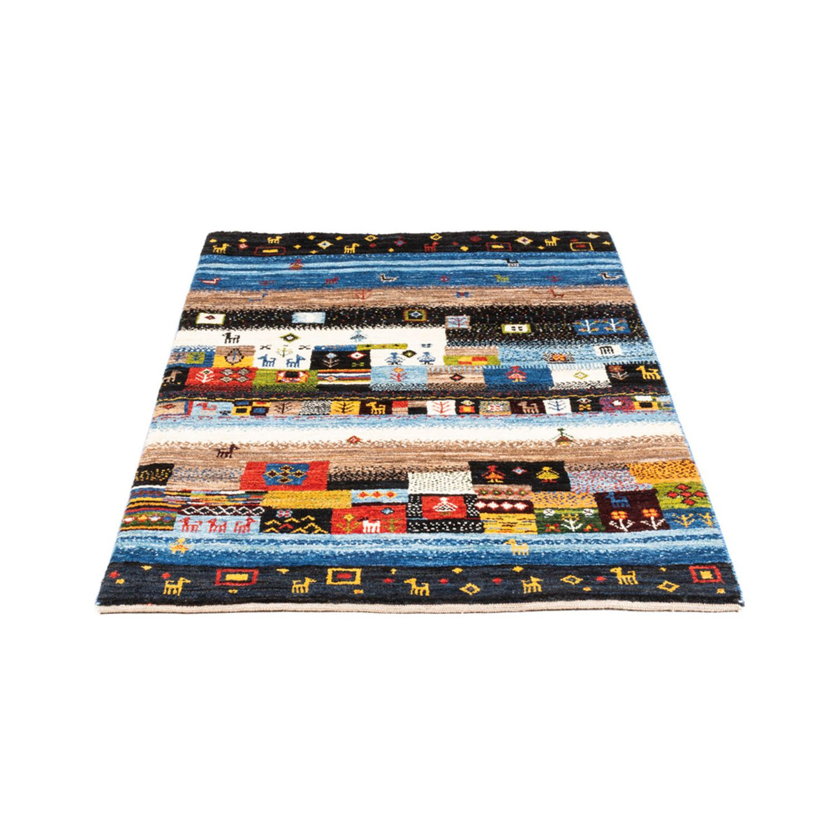 Gabbeh Teppich - Loribaft Perser - Royal - 132 x 85 cm - mehrfarbig