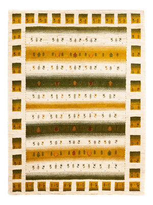 Gabbeh Teppich - Loribaft Perser - 203 x 158 cm - natur