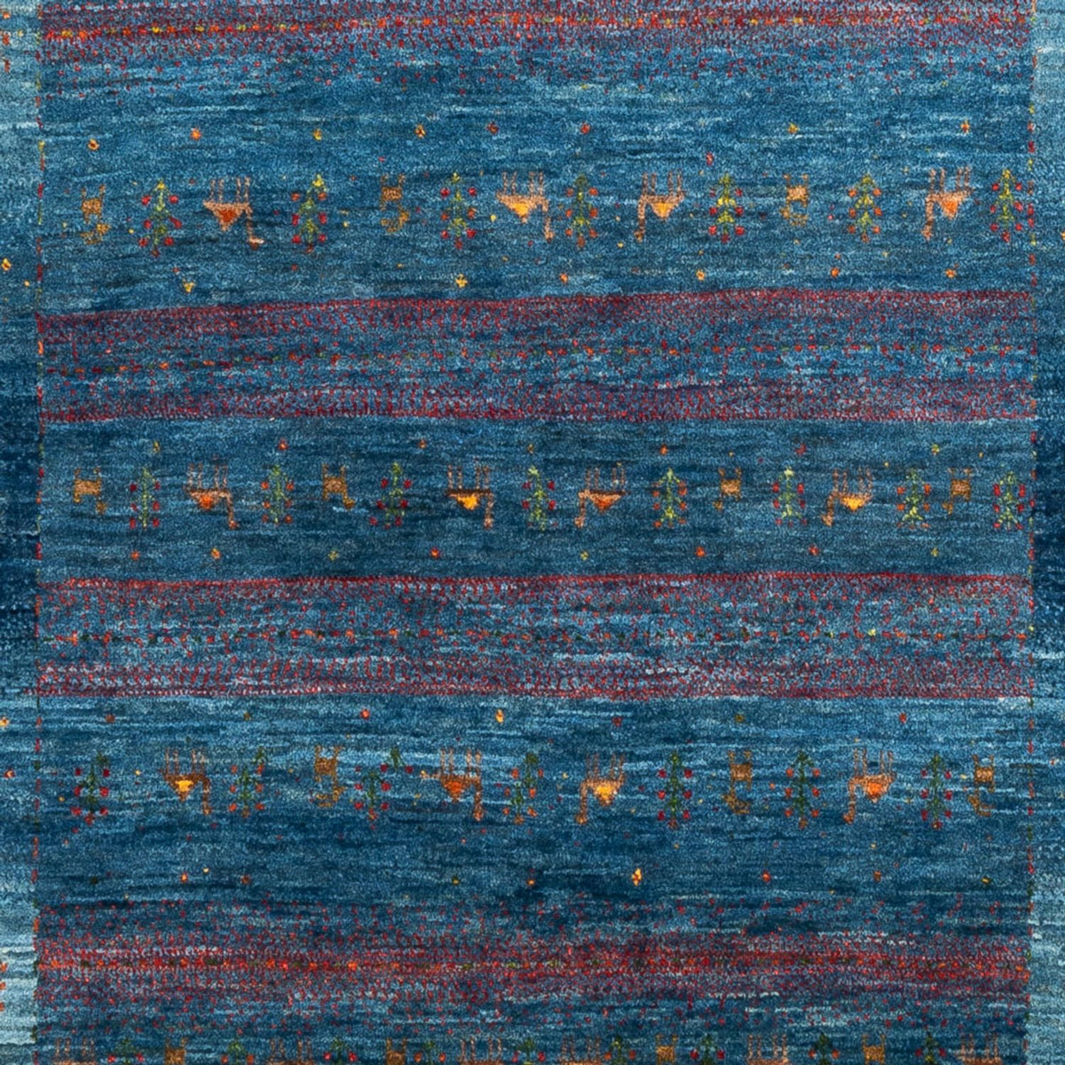 Gabbeh Teppich - Loribaft Perser - 200 x 147 cm - blau