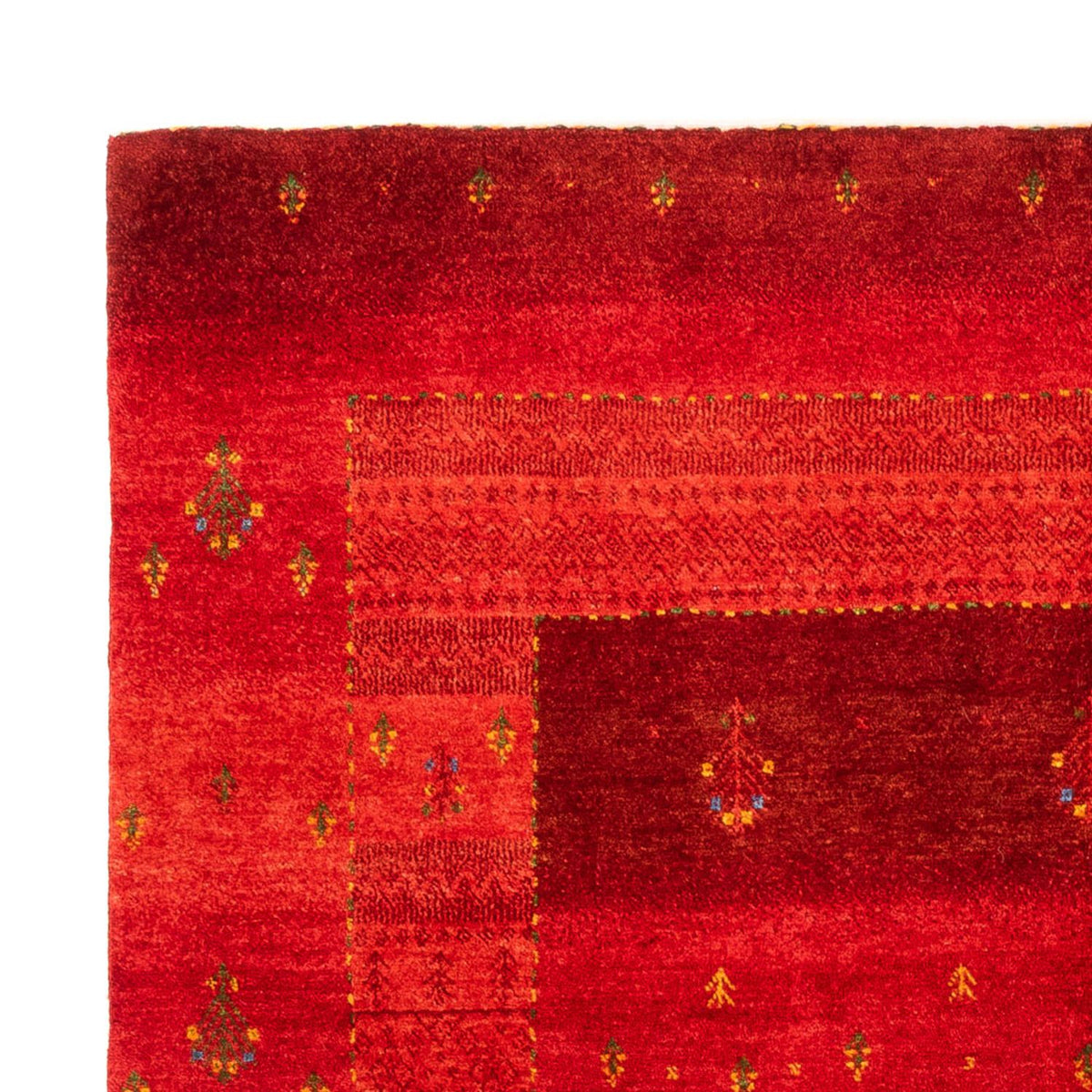 Gabbeh Teppich - Loribaft Perser - 206 x 156 cm - rot