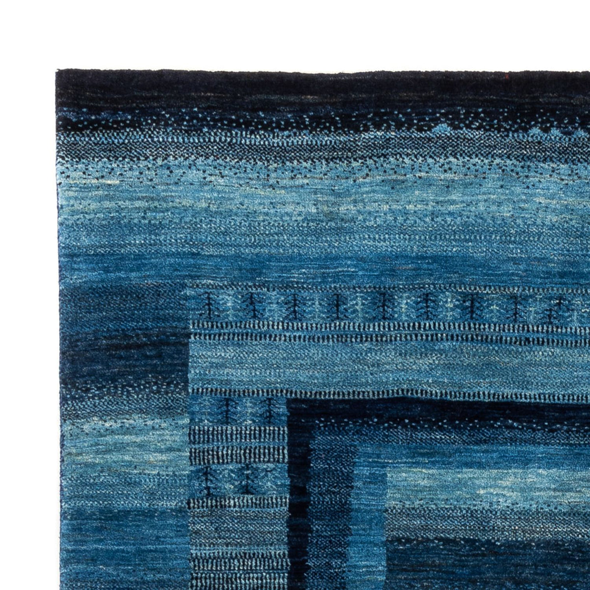 Gabbeh Teppich - Loribaft Perser - Royal - 210 x 150 cm - blau