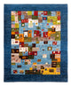Gabbeh Teppich - Loribaft Perser - Royal - 192 x 159 cm - blau