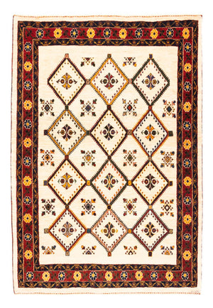 Gabbeh Teppich - Perser - 155 x 114 cm - creme