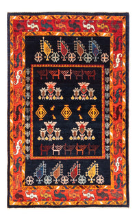 Tapis Gabbeh - Persan - 160 x 108 cm - bleu foncé