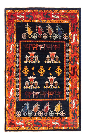 Gabbeh Teppich - Perser - 160 x 108 cm - dunkelblau
