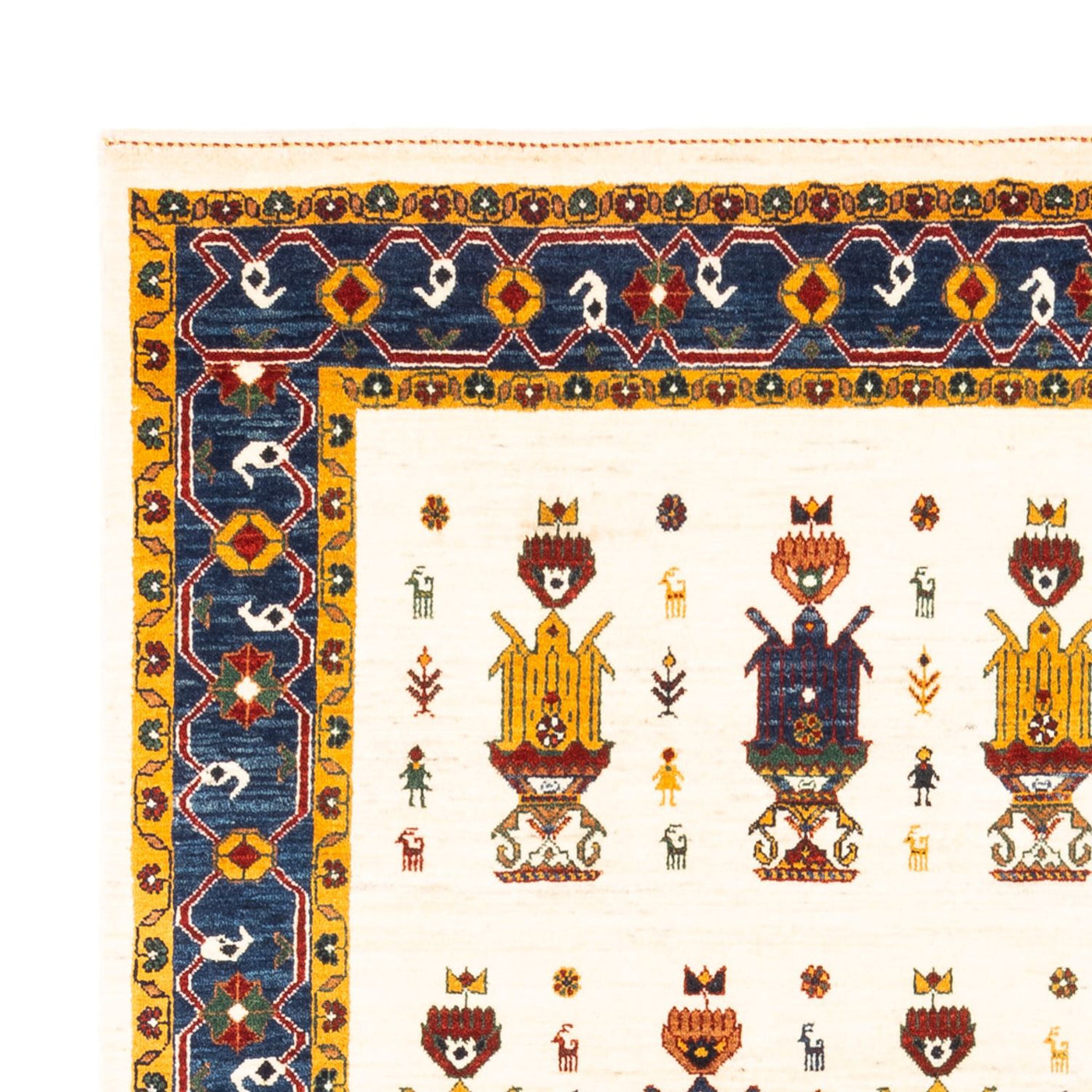 Gabbeh Persisch Teppich 221x154cm - Perserteppich Wollteppich