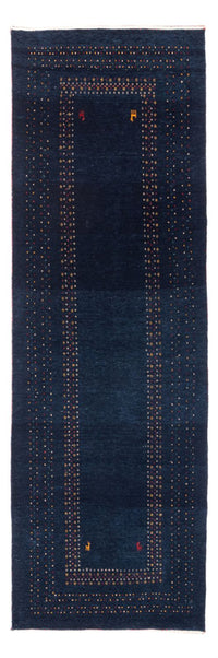 Tappeto corsia Tappeto Gabbeh - Persero - 245 x 83 cm - blu scuro