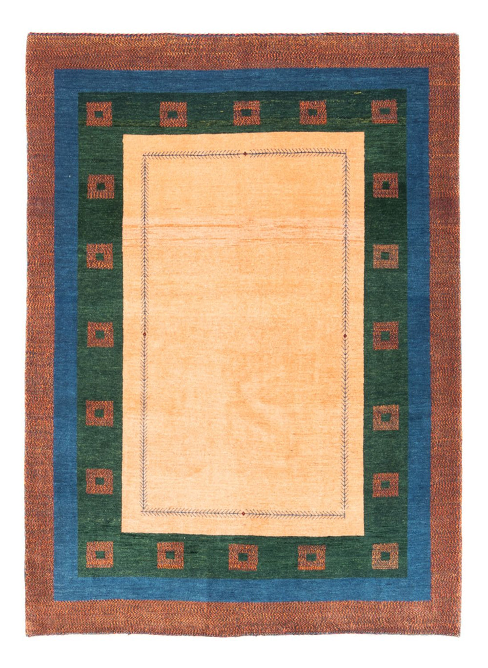 Gabbeh Teppich - Perser - 204 x 152 cm - creme