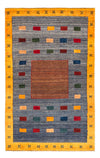 Tapis Gabbeh persan 122x190cm - Tapis persan en laine - bleu clair - Rectangle / Bleu clair / 122 x 190 cm Rectangle
