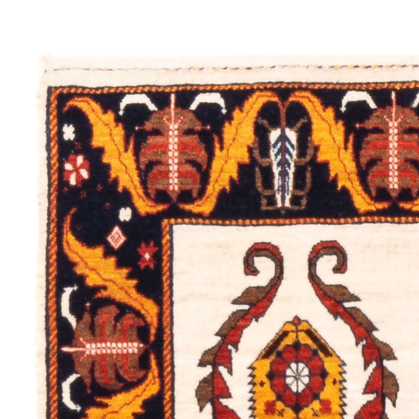 Gabbeh Persisch Teppich 126x86cm - Perserteppich Wollteppich