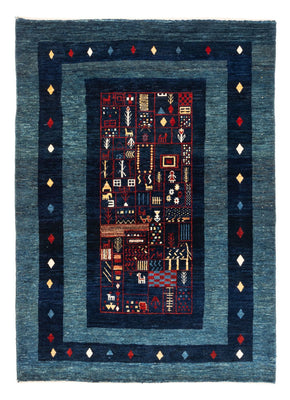 Tappeto Gabbeh - Persero - 173 x 124 cm - blu