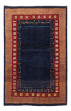 Tapis Gabbeh persan 100x150cm - Tapis persan en laine - bleu - Rectangle / Bleu / 100 x 150 cm Rectangle