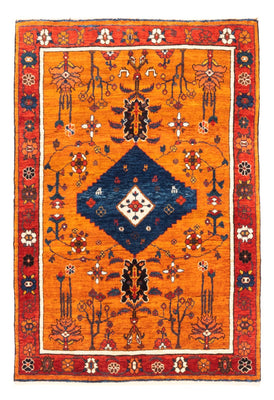 Tapis Gabbeh - Persan - 150 x 105 cm - or