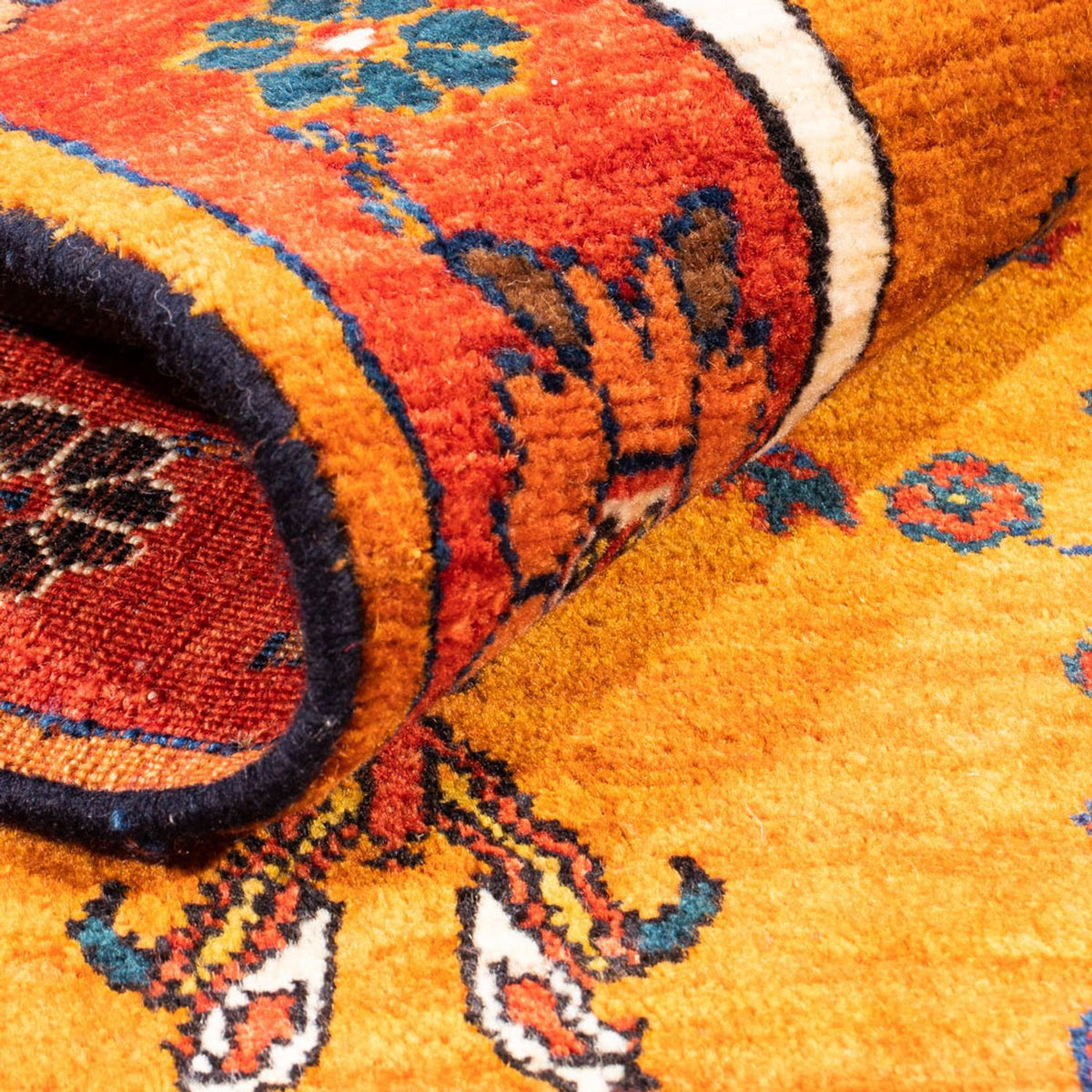 Gabbeh Teppich - Perser - 150 x 105 cm - gold