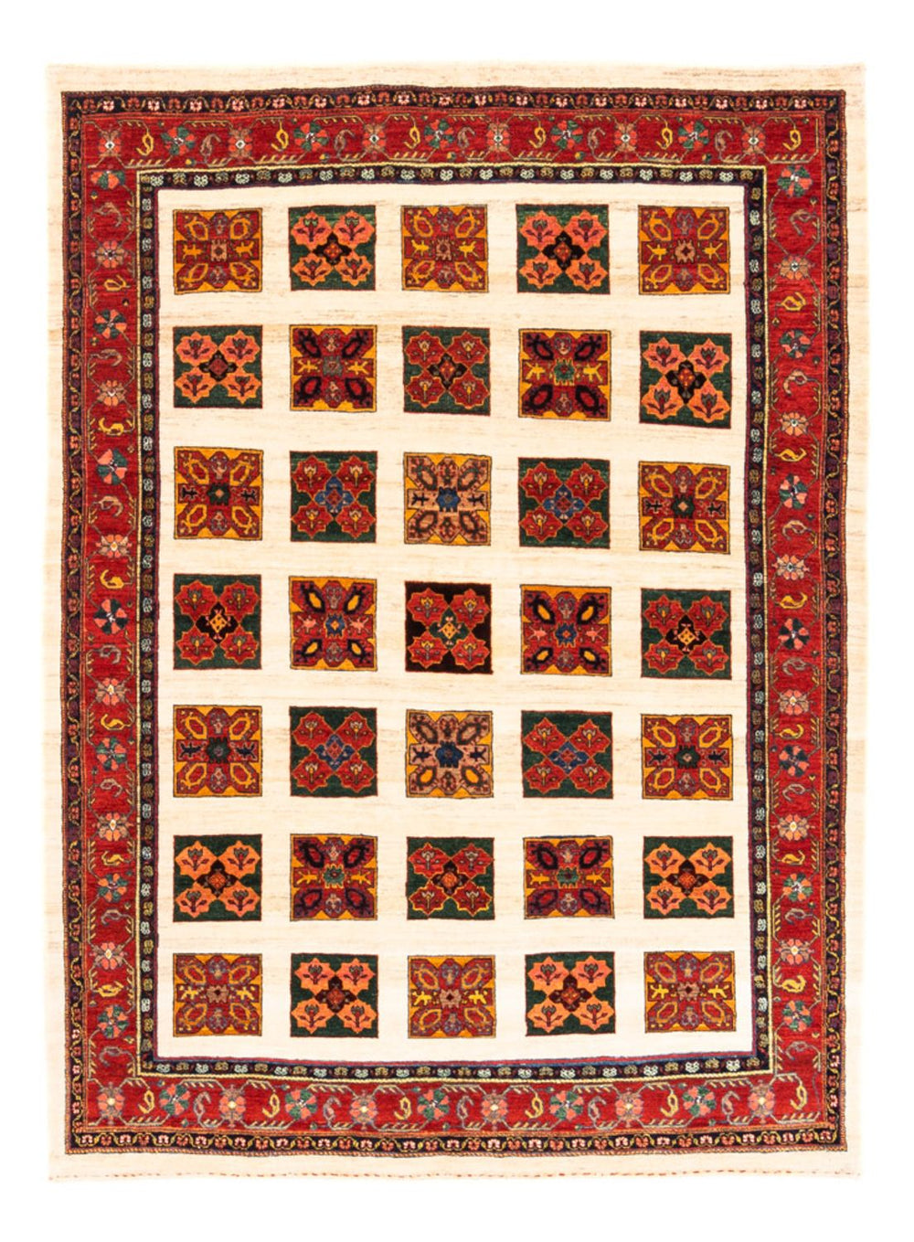 Gabbeh Teppich - Perser - 204 x 157 cm - creme