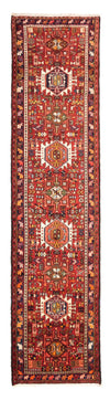 Qaraja Tapis 74x275cm - Tapis persan - rouge - Tapis de couloir / Rouge / 74 x 275 cm Tapis de couloir