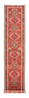 Qaraja Teppich 80x388cm - Perserteppich - rot - Läufer / Rot / 80 x 388 cm Läufer