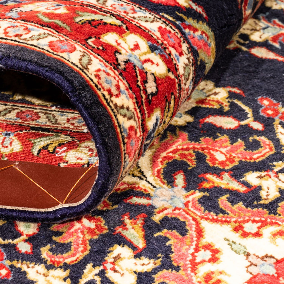 Läufer Perser - Ghom - 217 x 63 cm - dunkelblau