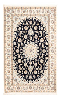 Tapis persan - Nain - Premium - 183 x 119 cm - bleu foncé