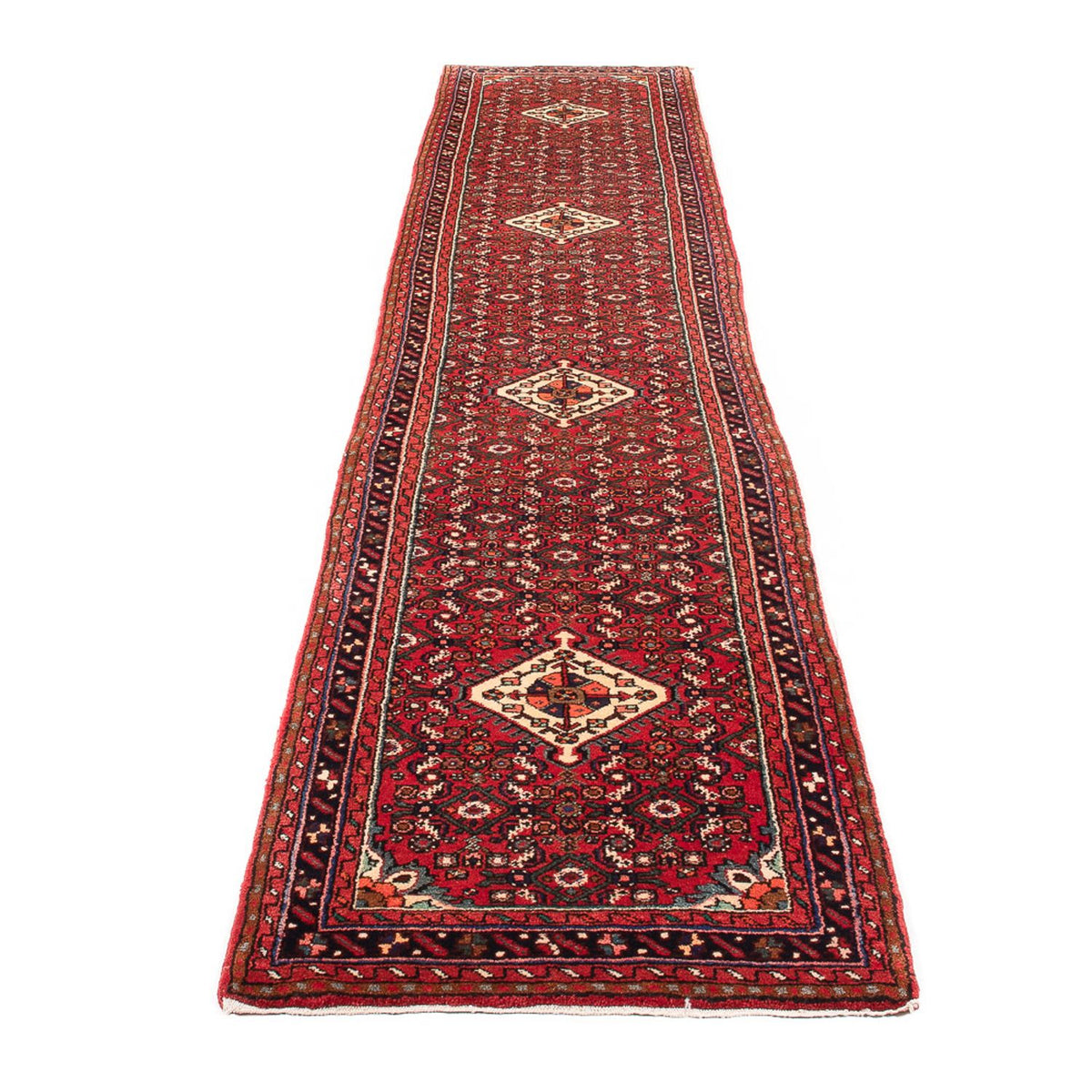 Läufer Perser - Nomadic - 400 x 80 cm - dunkelblau