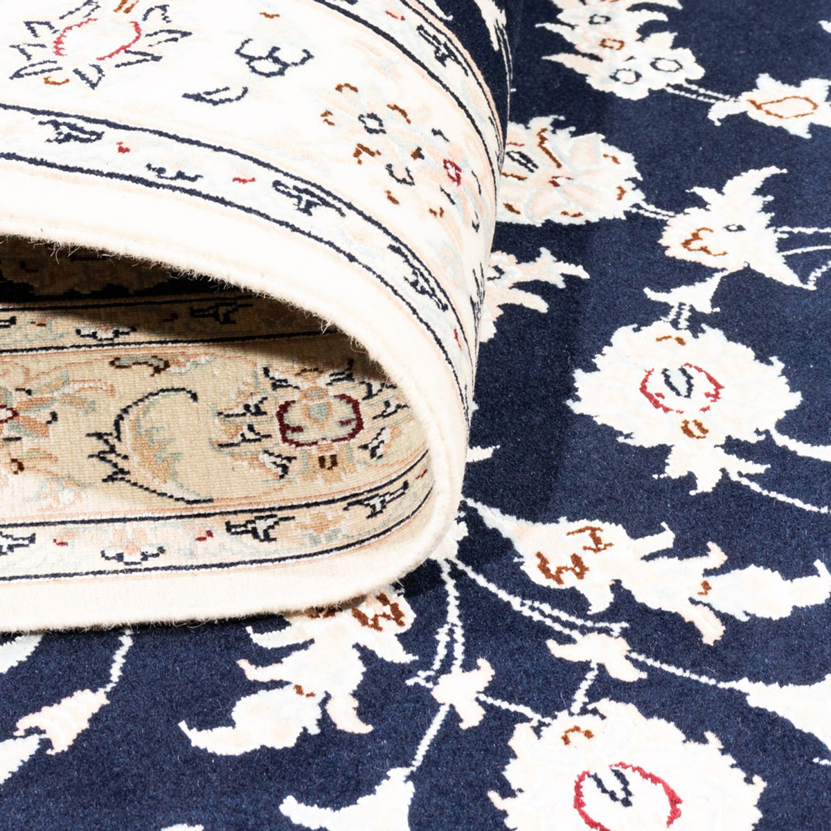 Perserteppich - Nain - Premium - 152 x 107 cm - dunkelblau