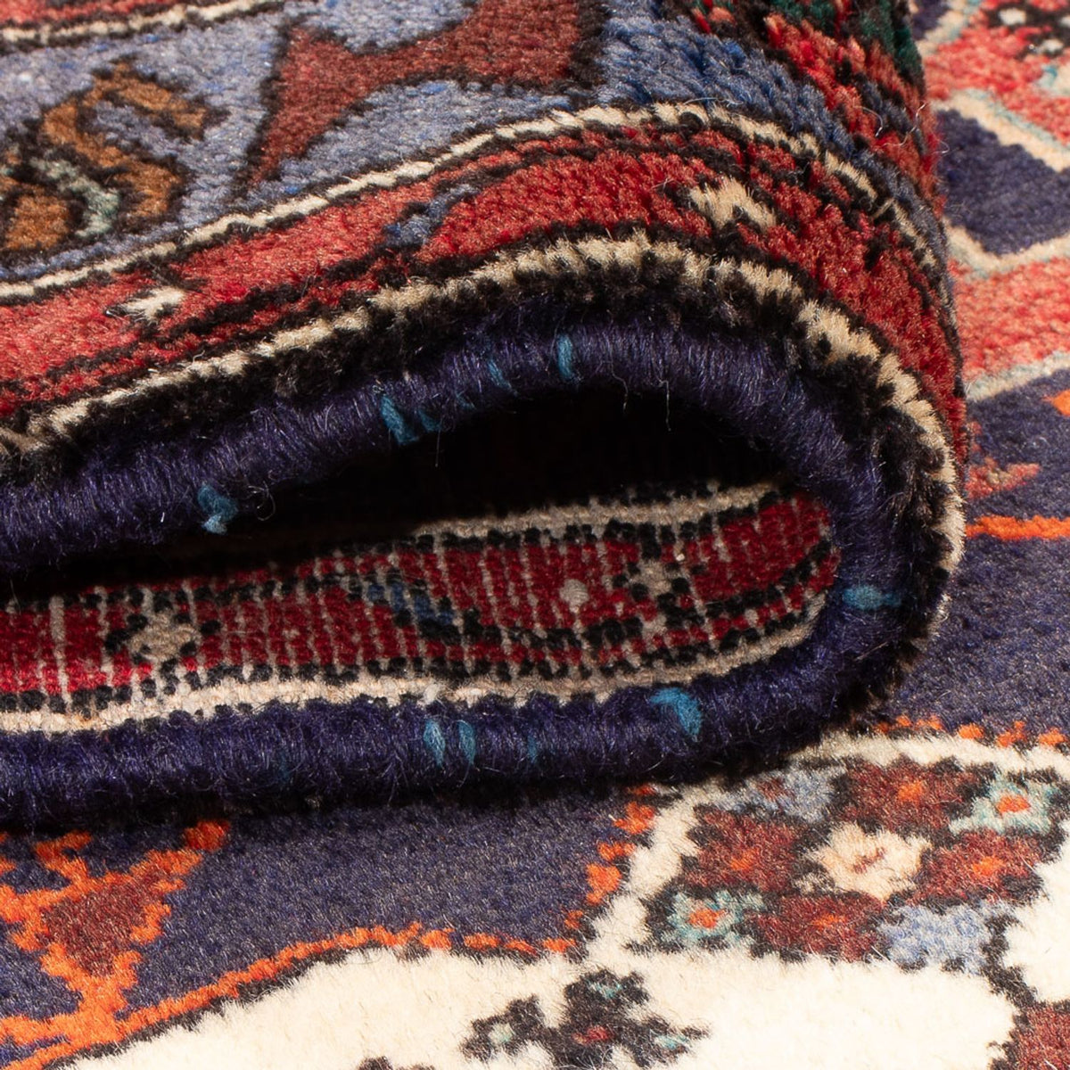 Läufer Perser - Nomadic - 390 x 103 cm - dunkelblau