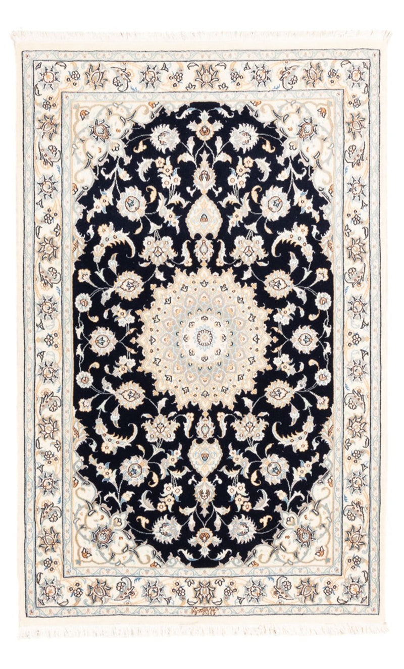 Perserteppich - Nain - Premium - 154 x 104 cm - dunkelblau
