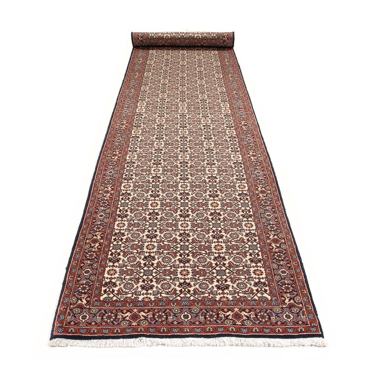 Läufer Perser - Bidjar - 397 x 85 cm - creme