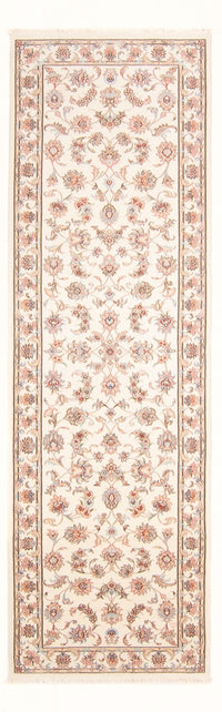 Tapis de couloir Tapis persan - Tabriz - Royal - 295 x 89 cm - crème